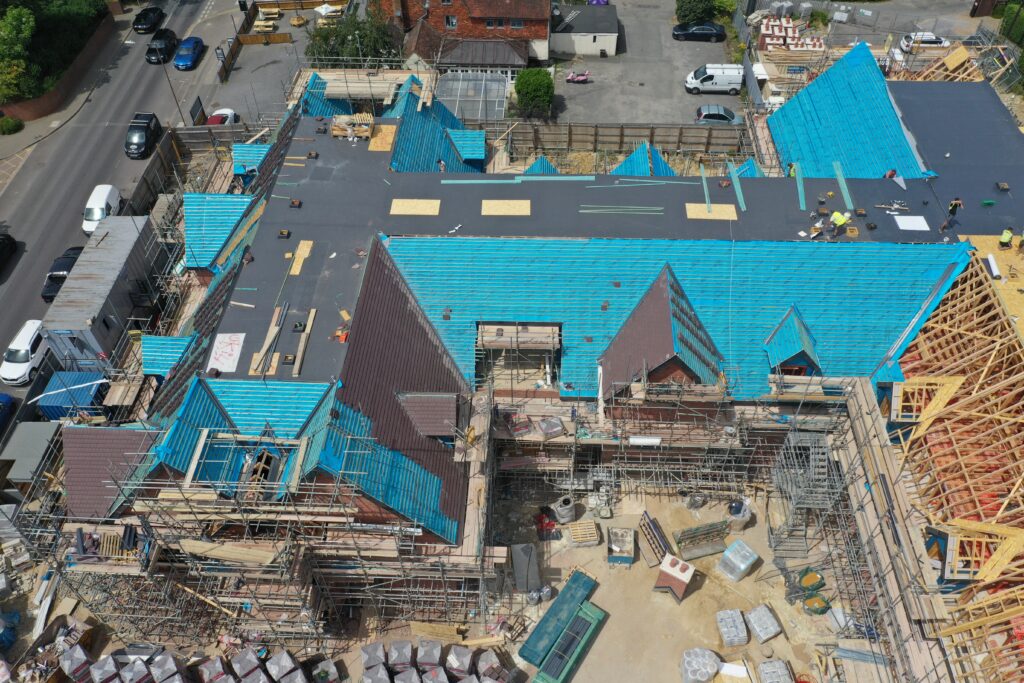 roof felt construction on care home